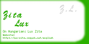 zita lux business card